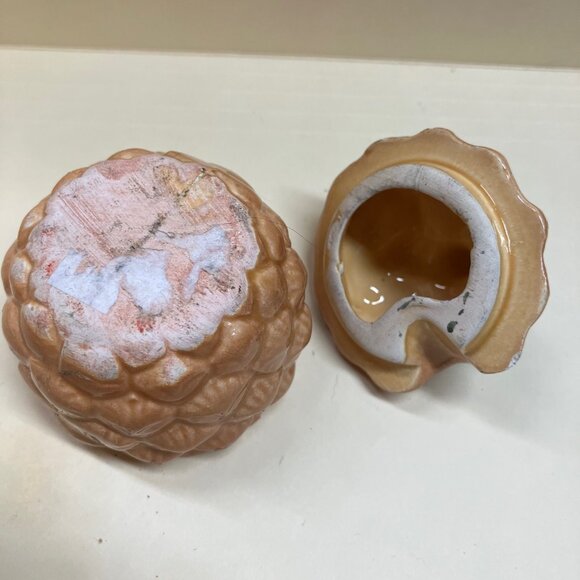 Vintage Small 2" Ceramic Condiment jars 5 pc Fruit set (no spoons) - Picture 8 of 13